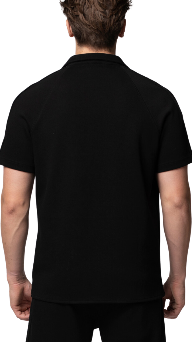 My Brand MB ESSENTIAL PIQUE BLACK BLOUSE | BLACK Zwart
