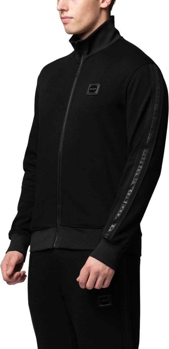 My Brand MB ESSENTIAL PIQUE BLACK TRACK JACKET | BLACK Zwart