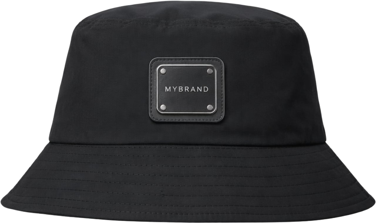 My Brand MB ESSENTIAL PIQUE BUCKET HAT | BLACK Zwart