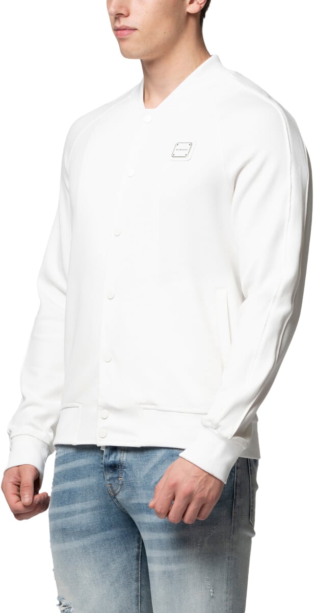My Brand MB ESSENTIAL PIQUE WHITE BASEBALL JACKET | WHITE Wit