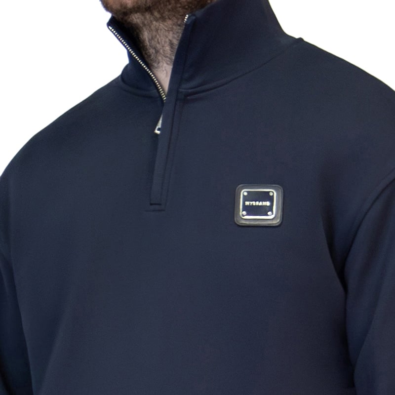 My Brand MB ESSENTIALS HALF ZIP SWEATER | NAVY Blauw