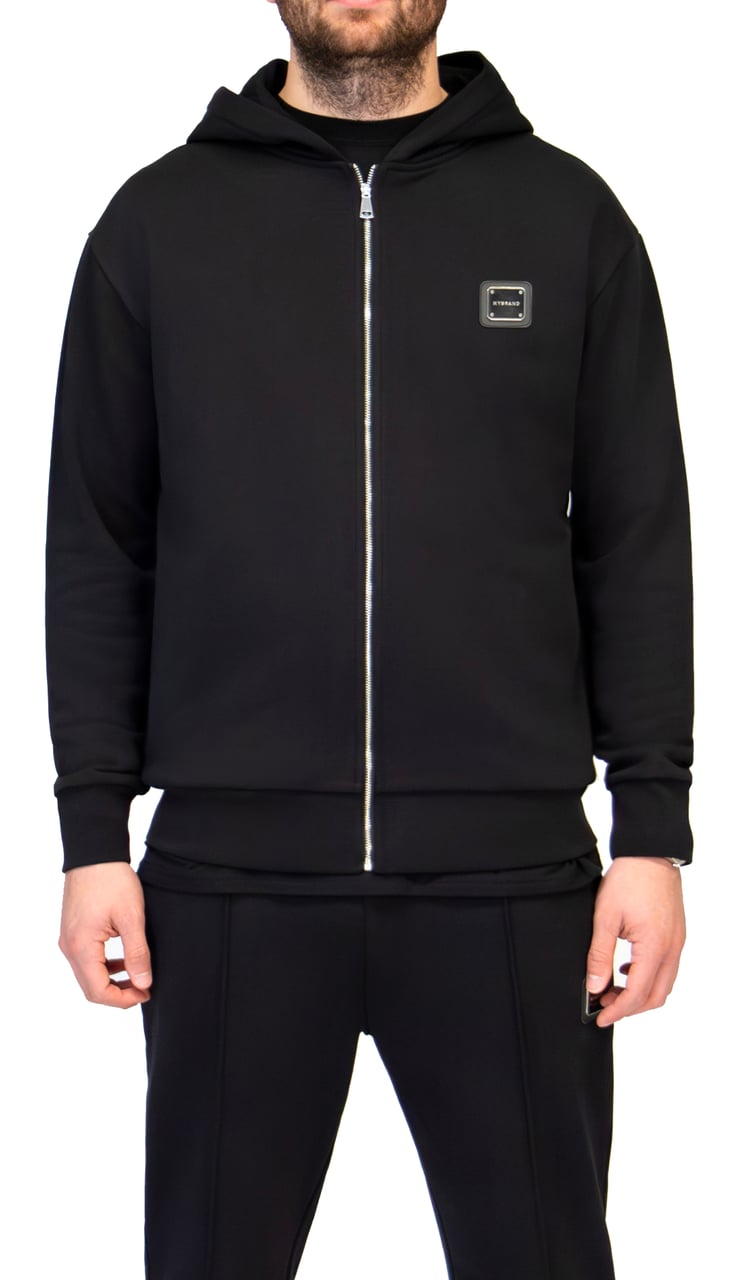 My Brand MB ESSENTIALS ZIP HOODIE | BLACK Zwart