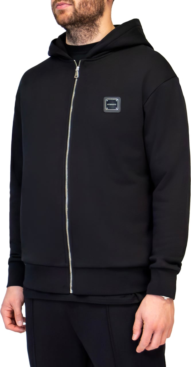 My Brand MB ESSENTIALS ZIP HOODIE | BLACK Zwart