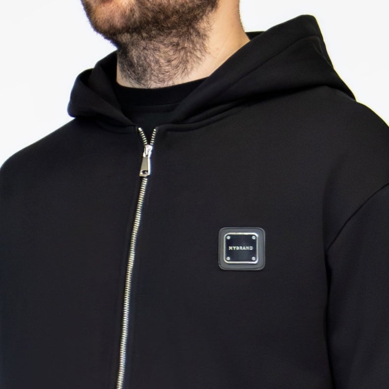 My Brand MB ESSENTIALS ZIP HOODIE | BLACK Zwart