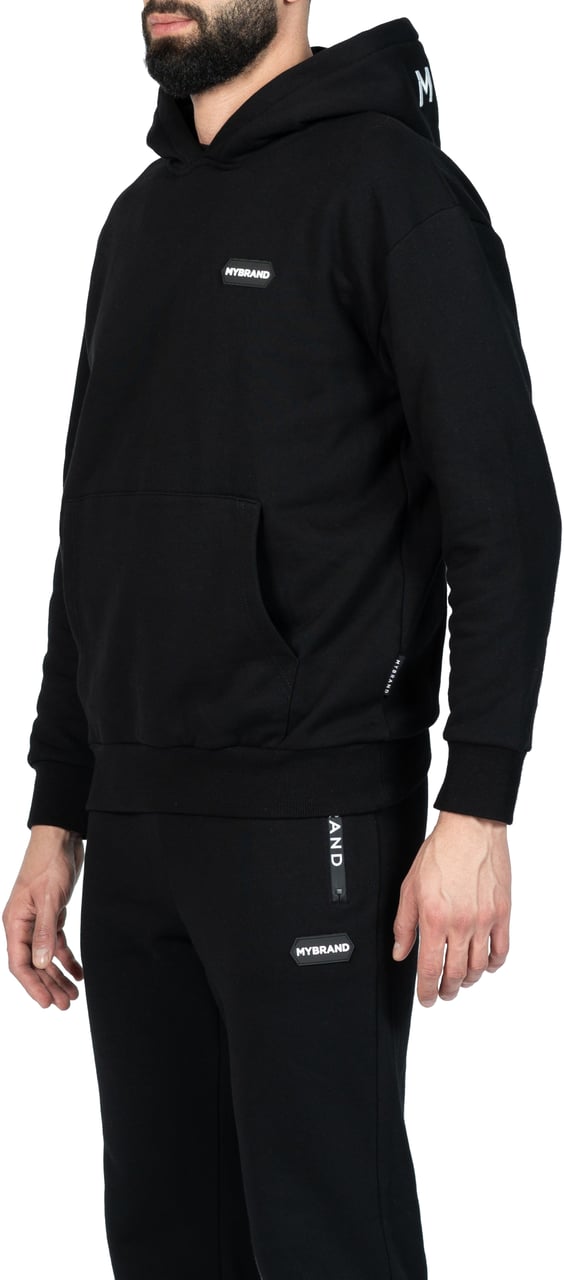 My Brand MB HEXAGON PATCH HOODIE BLA | BLACK Zwart