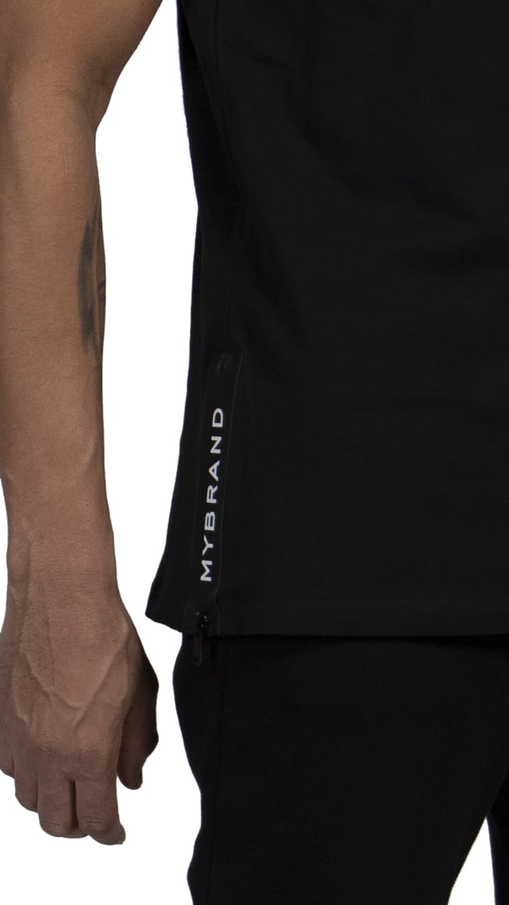 My Brand MB HEXAGON PATCH T-SHIRT BL | BLACK Zwart