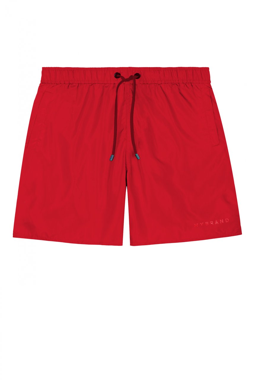 My Brand MB Logo Taping Swimshort Red | RED Rood