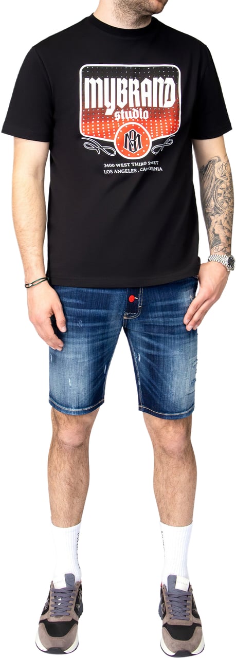 My Brand MB RED BAR SHORT JEANS | DENIM Blauw