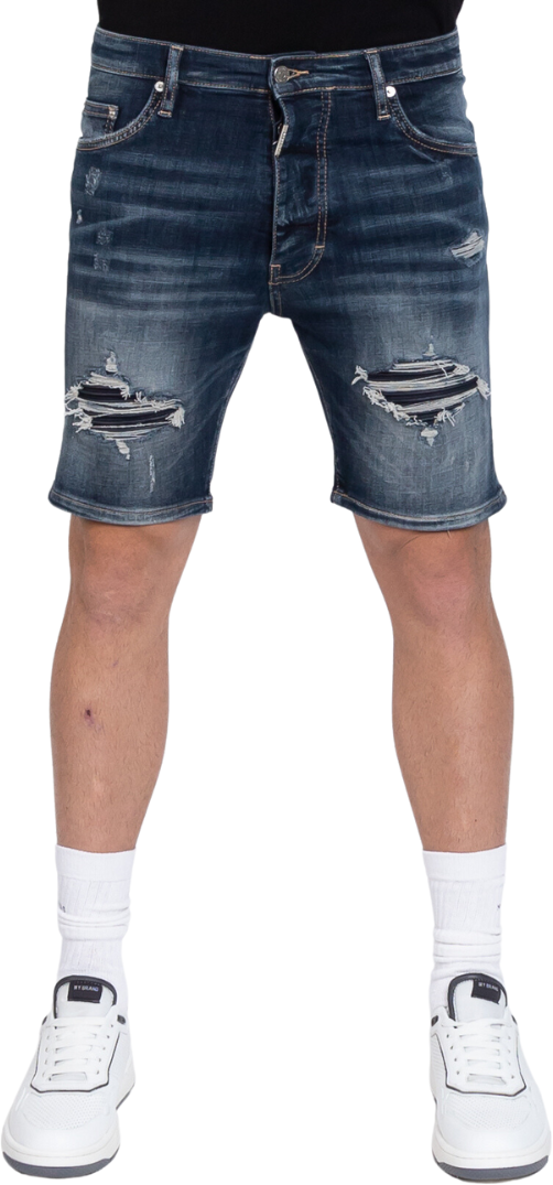 My Brand MB Skinny Blue Short Jeans Destroyed | DENIM Blauw