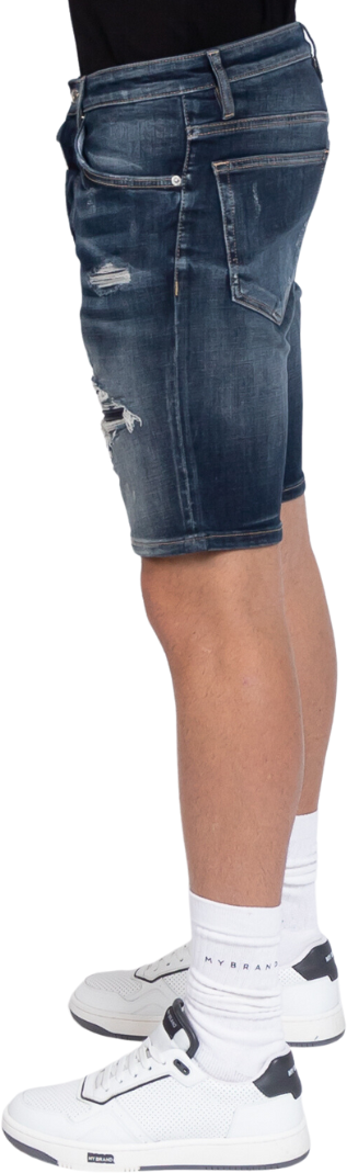 My Brand MB Skinny Blue Short Jeans Destroyed | DENIM Blauw