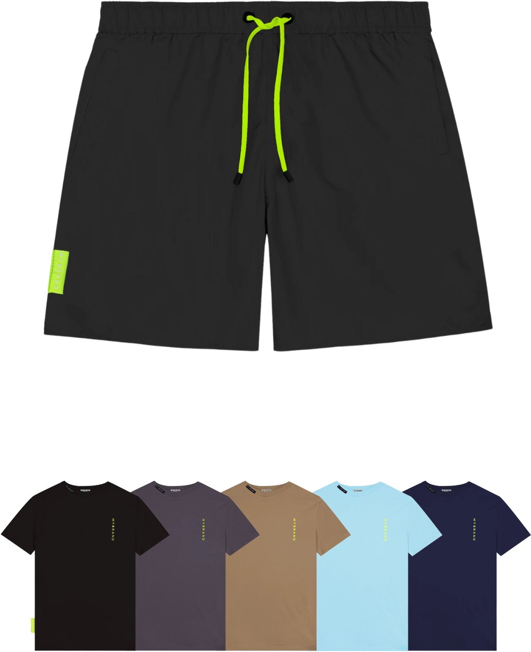 My Brand MB TAPING GRADIENT SHORT | BLACK Zwart