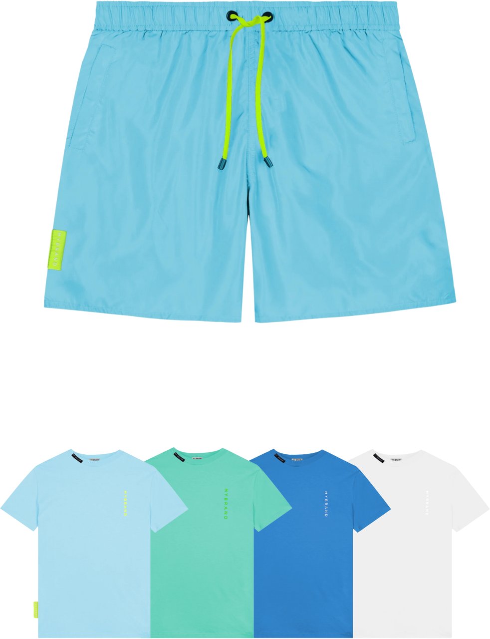 My Brand MB TAPING GRADIENT SHORT | BLUE Blauw