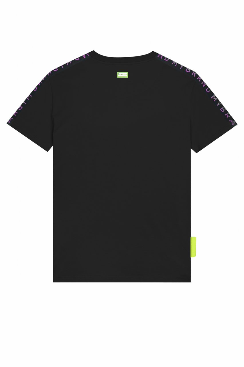 My Brand MB TAPING GRADIENT T-SHIR | BLACK Zwart
