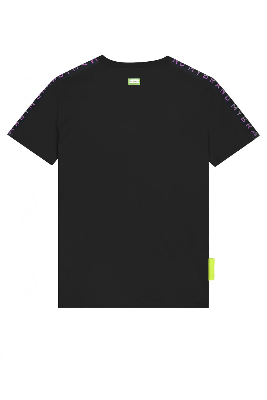 My Brand MB TAPING GRADIENT T-SHIR | BLACK Zwart