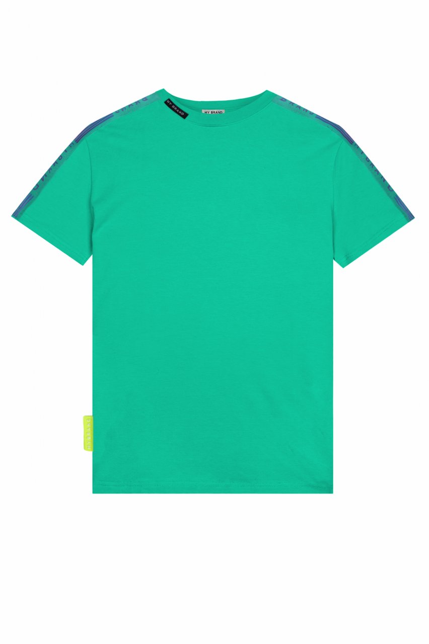 My Brand MB TAPING GRADIENT T-SHIR | TURQUOISE Blauw
