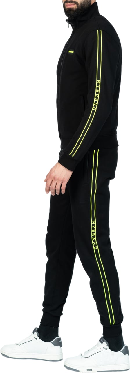 My Brand MB TAPING TRACKSUIT BLACK N.YELLOW | BLACK - NEONYELLOW Zwart
