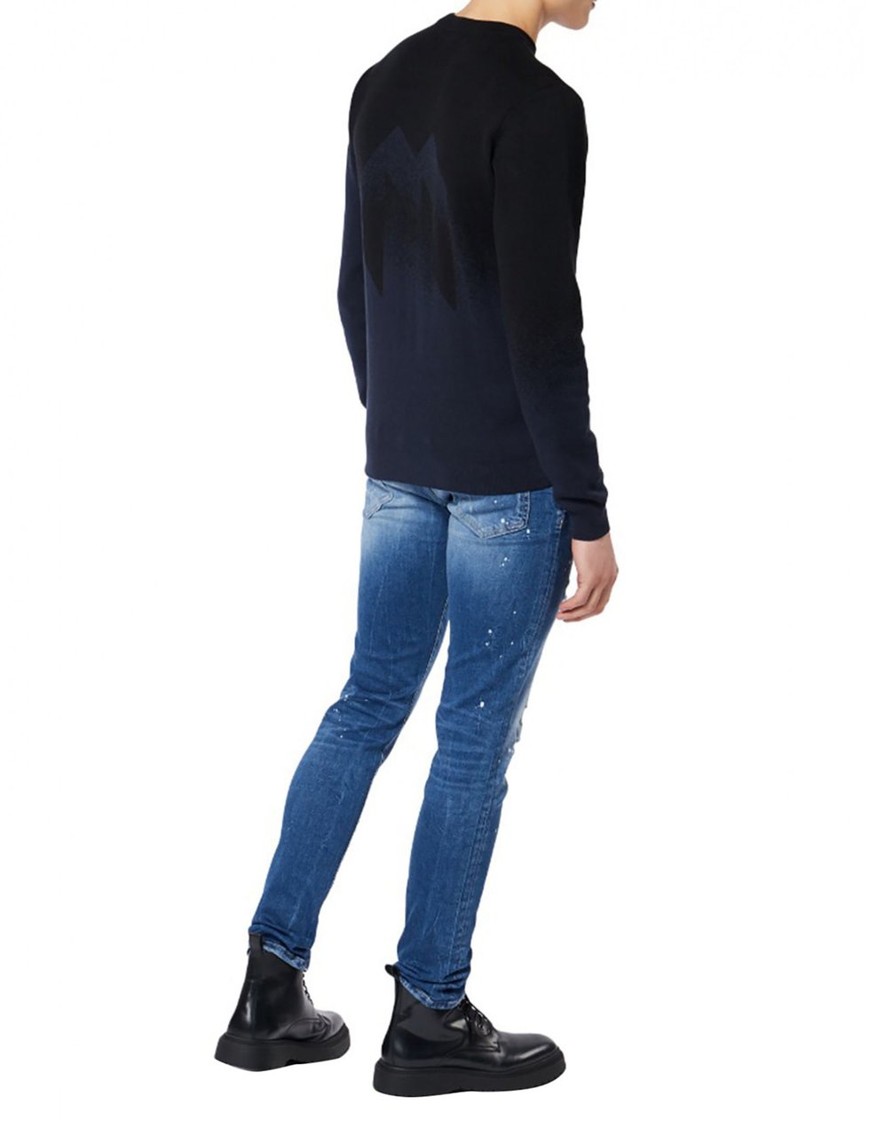 My Brand M Gradient Spray Sweater | BLUE Blauw
