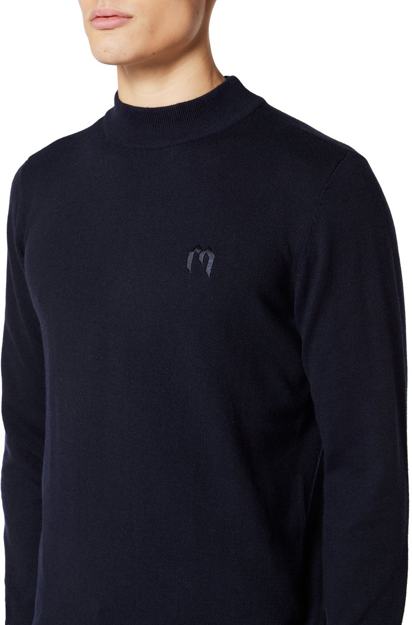 My Brand M Mock Neck Sweater | BLUE Blauw
