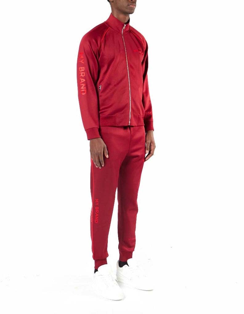 My Brand Multi Branding Tracksuit | BURGUNDY Rood