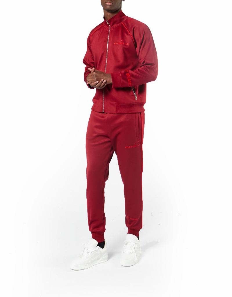 My Brand Multi Branding Tracksuit | BURGUNDY Rood