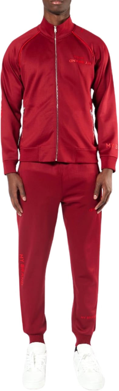 My Brand Multi Branding Tracksuit | BURGUNDY Rood