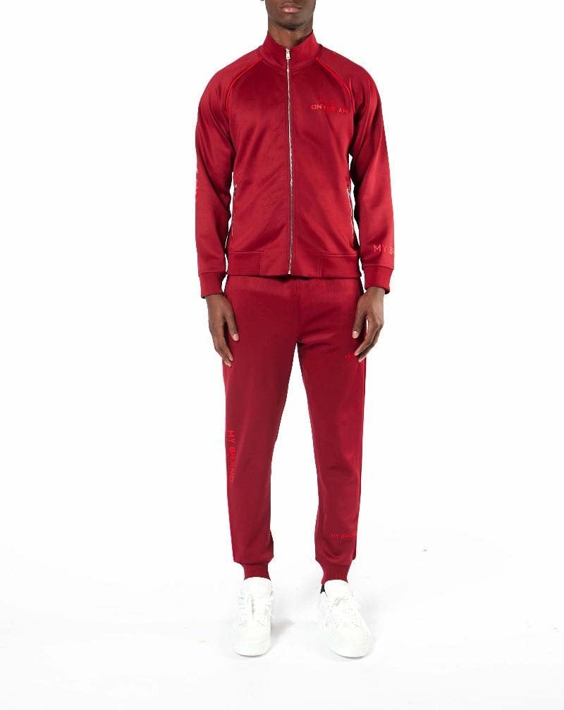 My Brand Multi Branding Tracksuit | BURGUNDY Rood
