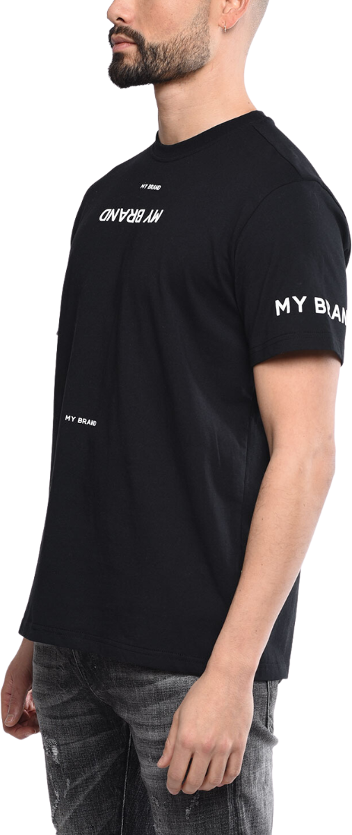 My Brand Multibranding Tshirt Bl/Wh | BLACK Zwart