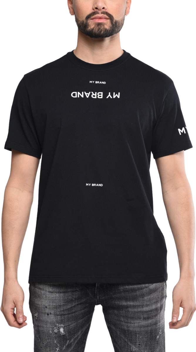 My Brand Multibranding Tshirt Bl/Wh | BLACK Zwart