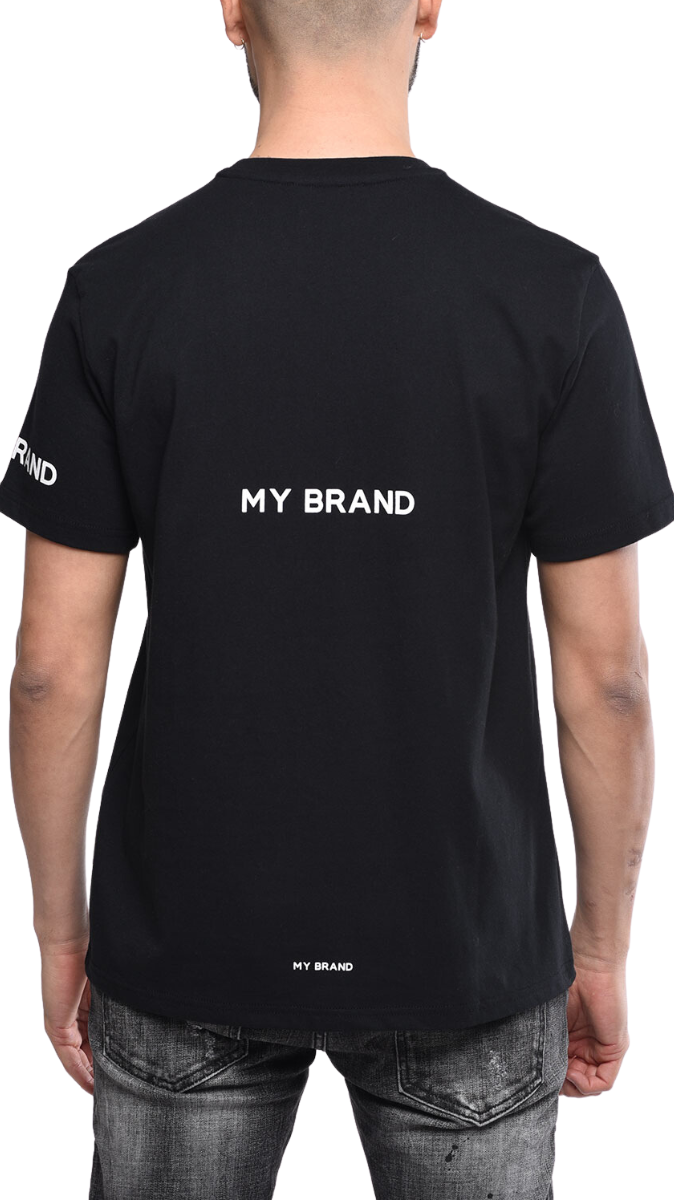 My Brand Multibranding Tshirt Bl/Wh | BLACK Zwart