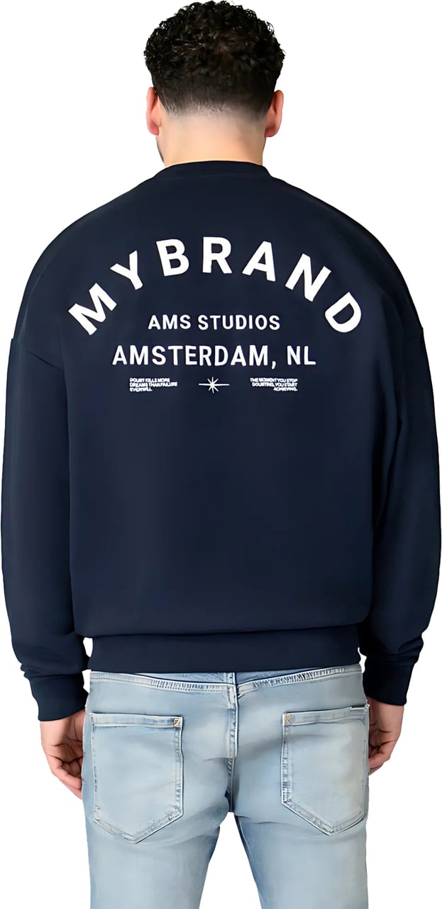 My Brand MYBRAND AMSTERDAM STUDIOS SWEATER | NAVY Blauw
