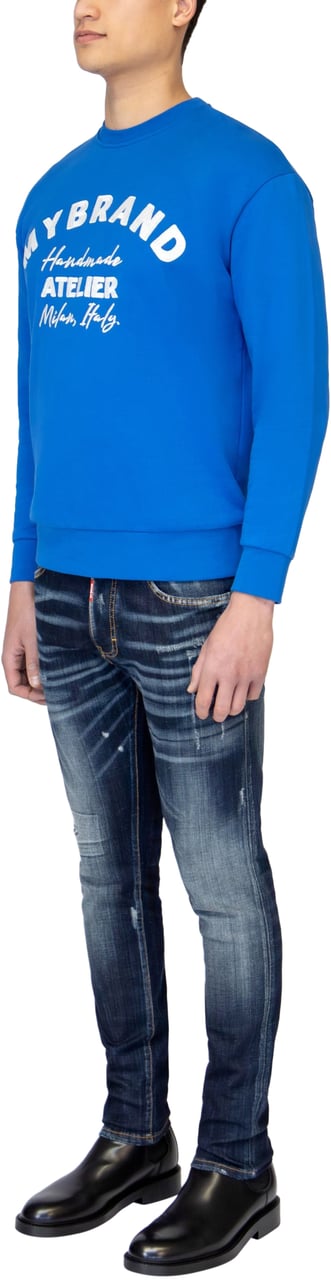 My Brand MYBRAND ATELIER ITALY SWEATER | BLUE Blauw