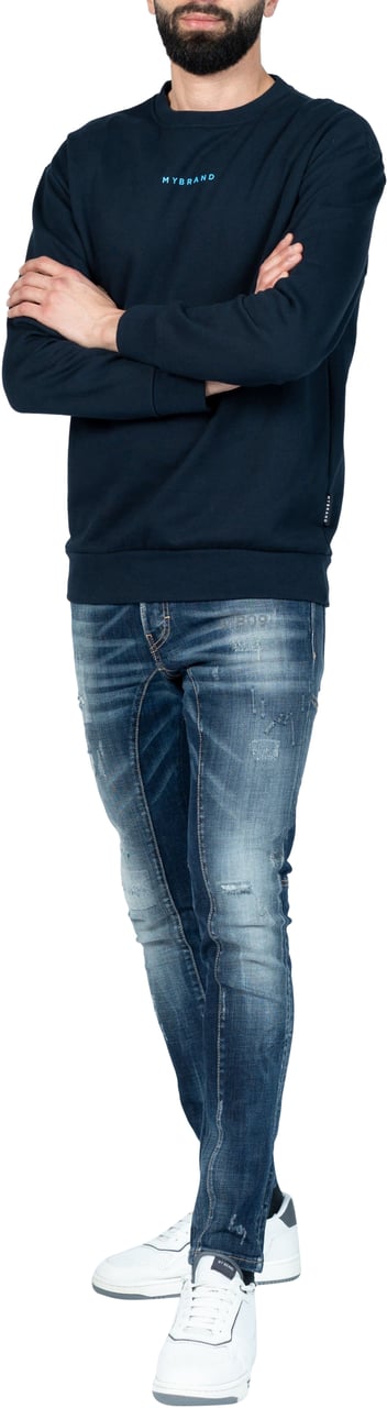 My Brand MY BRAND BACK SWEATER NAVY | NAVY Blauw