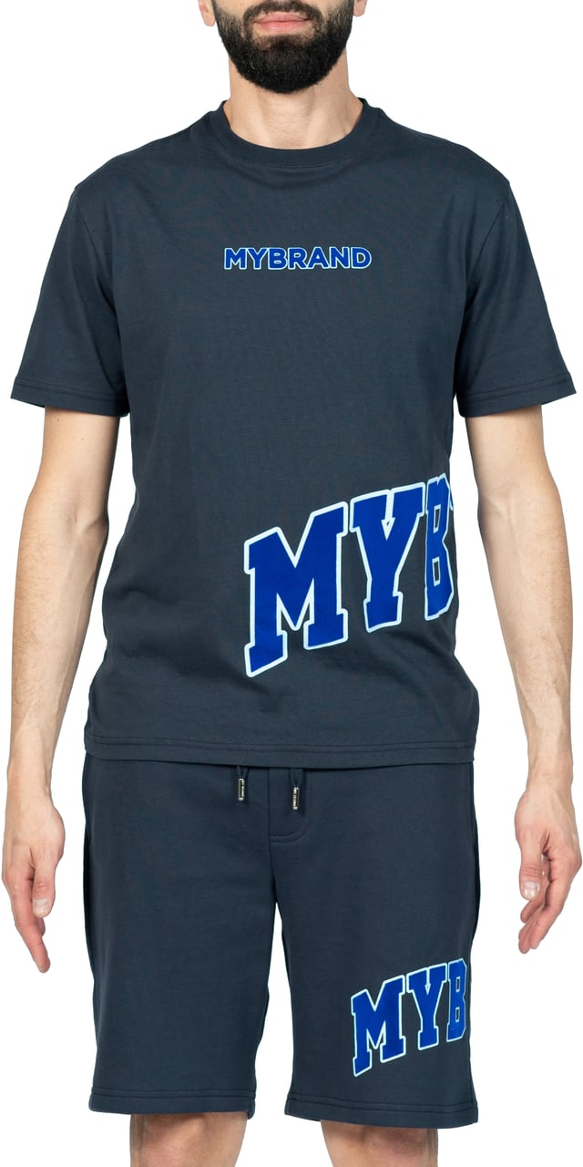 My Brand MYBRAND Bold Emblem Shirt Navy | NAVY Blauw