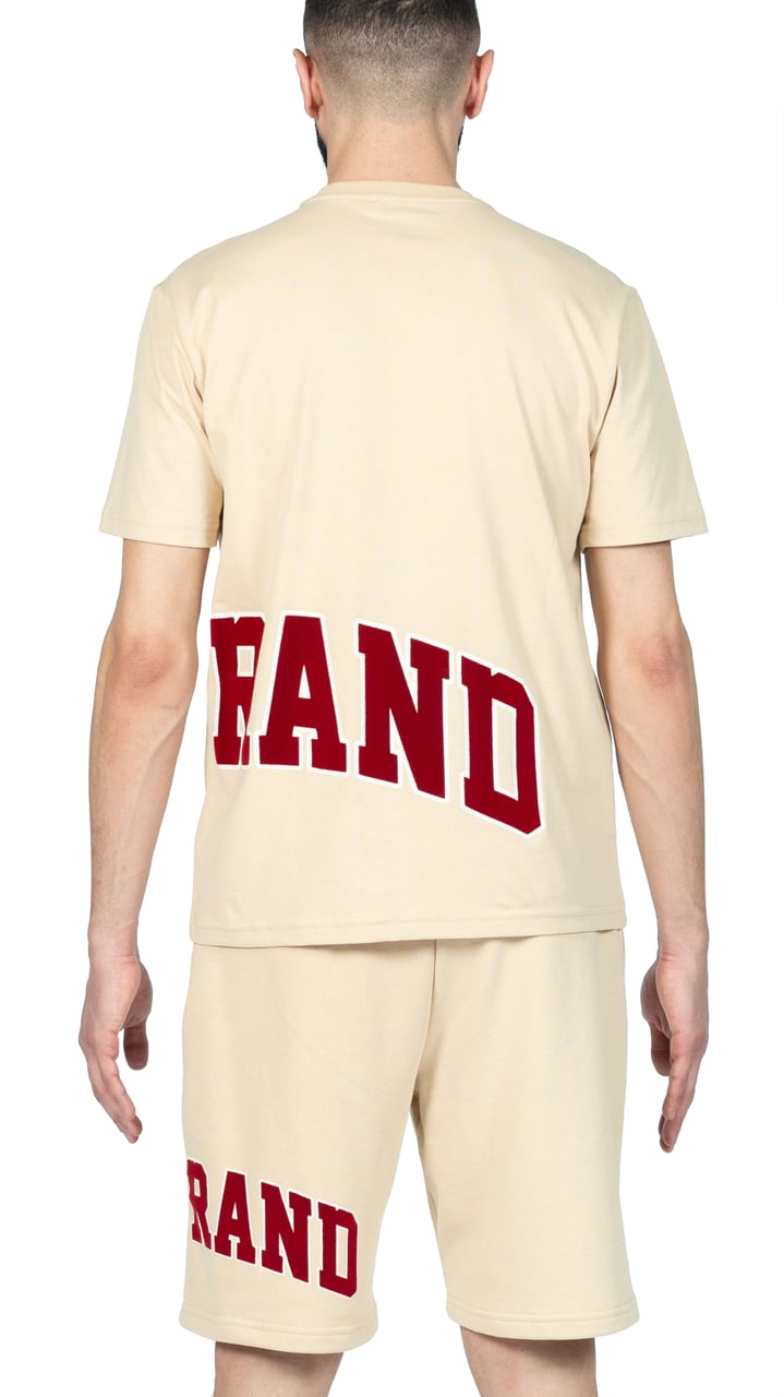 My Brand MYBRAND Bold Emblem Shirt Off-white/Blue | OFF-WHITE Wit