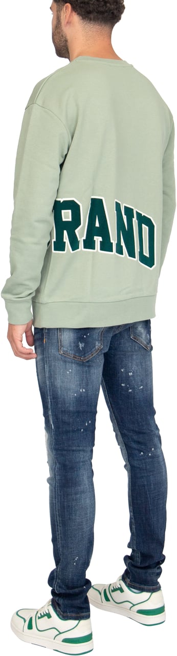 My Brand MYBRAND Bold Emblem sweater | LIGHT GREEN Groen