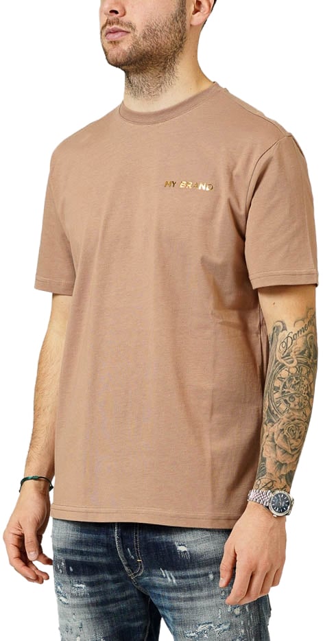 My Brand MY BRAND CHEST LOGO ARMY T-SHIRT | ARMY Groen
