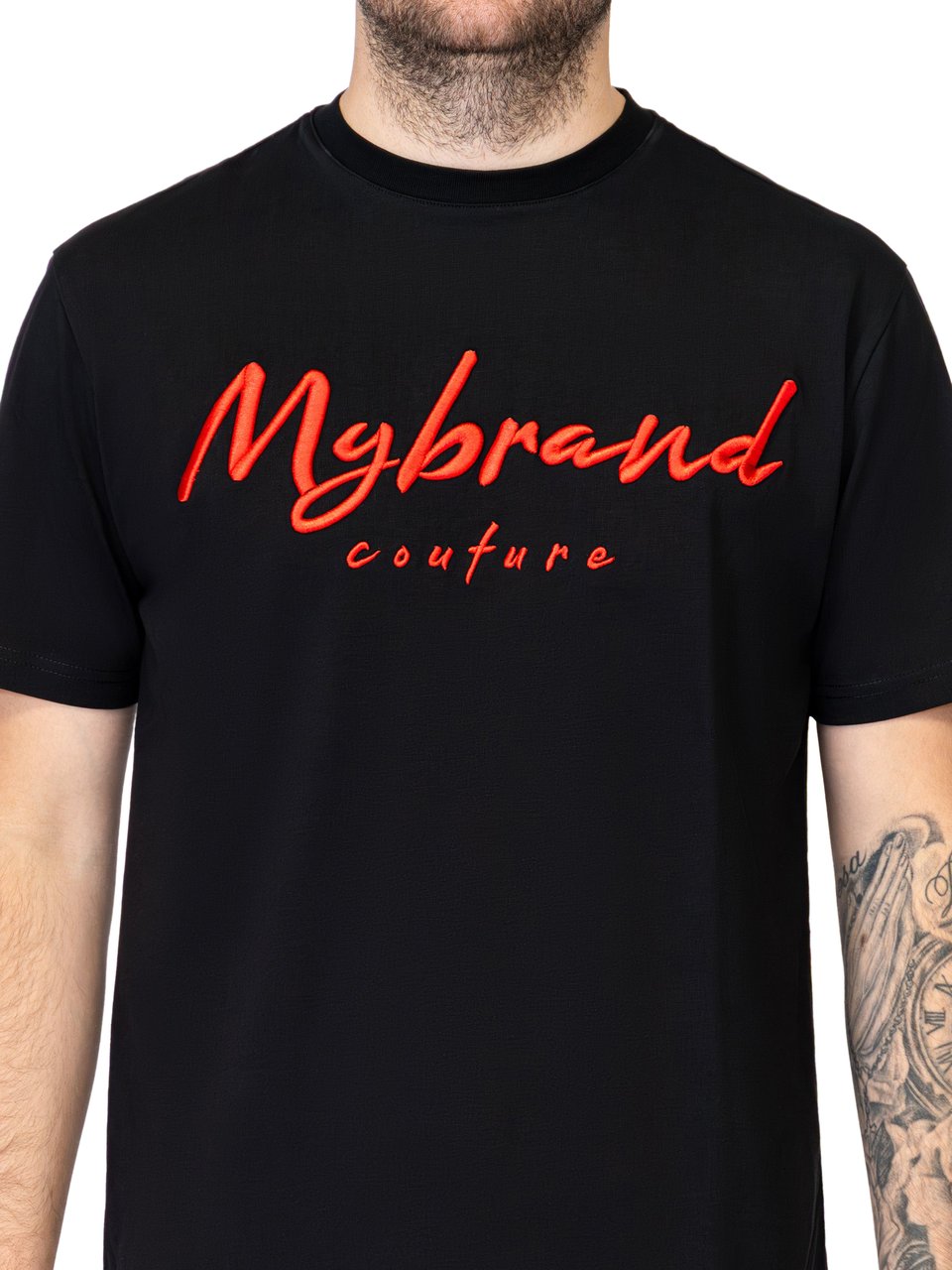 My Brand MY BRAND COUTURE EMBROIRED T-SHIRT | BLACK Zwart