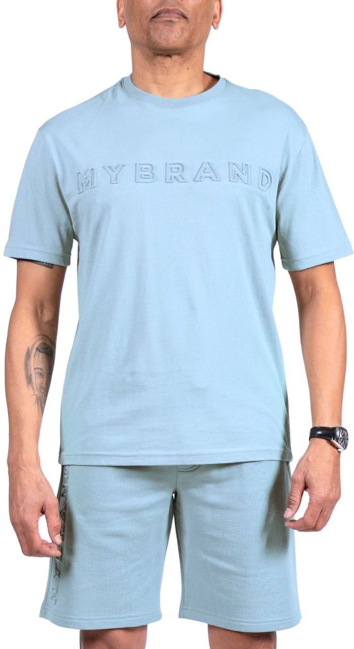 My Brand MYBRAND Embosed Statement Tee | LIGHT BLUE Blauw