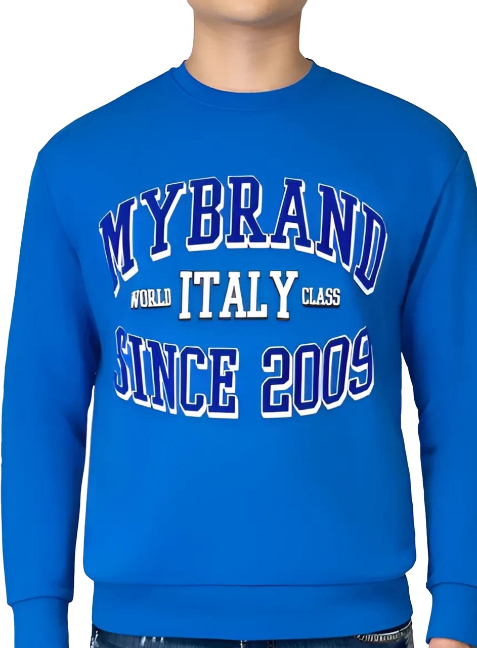 My Brand MYBRAND ITALY WORLD CLASS SWEATER | BLUE Blauw