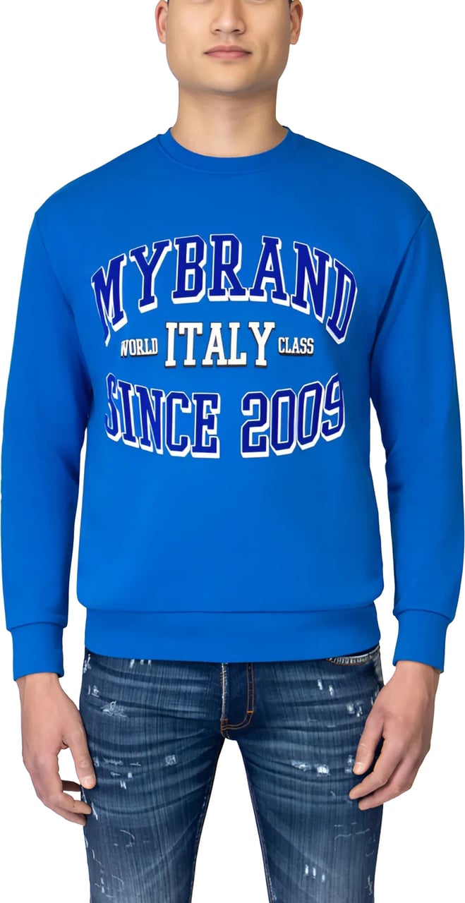My Brand MYBRAND ITALY WORLD CLASS SWEATER | BLUE Blauw