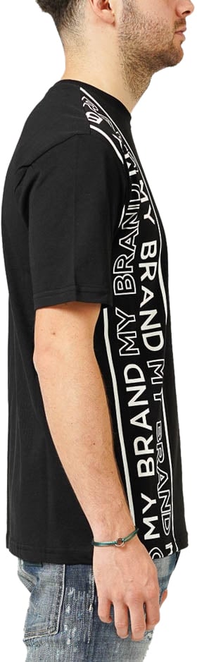 My Brand MY BRAND LINES BLACK T-SHIRT | BLACK Zwart