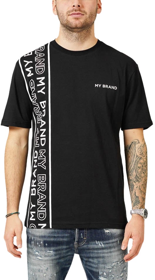 My Brand MY BRAND LINES BLACK T-SHIRT | BLACK Zwart