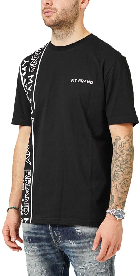 My Brand MY BRAND LINES BLACK T-SHIRT | BLACK Zwart