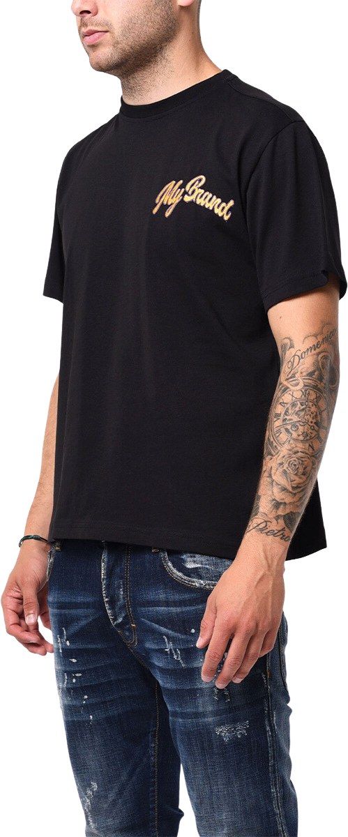 My Brand MY BRAND NBA LETTERS T-SHIRT | BLACK Zwart