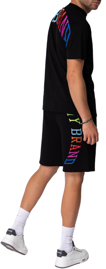 My Brand My Brand Rainbow College T-shirt Black | BLACK Zwart