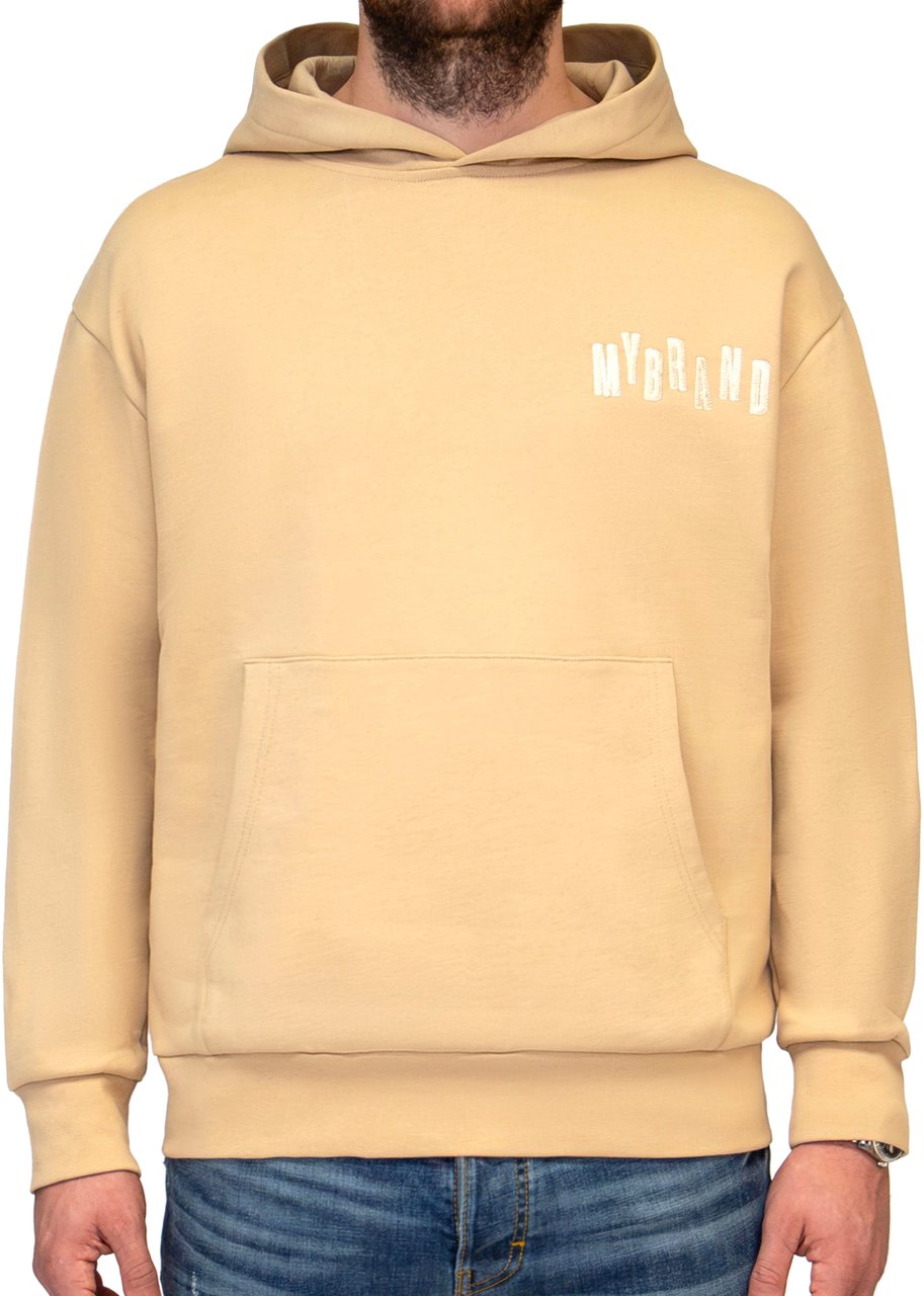 My Brand MYBRAND SILK LETTERING HOODIE | BEIGE Beige