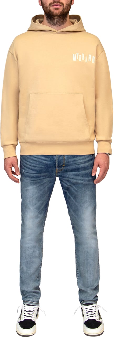 My Brand MYBRAND SILK LETTERING HOODIE | BEIGE Beige