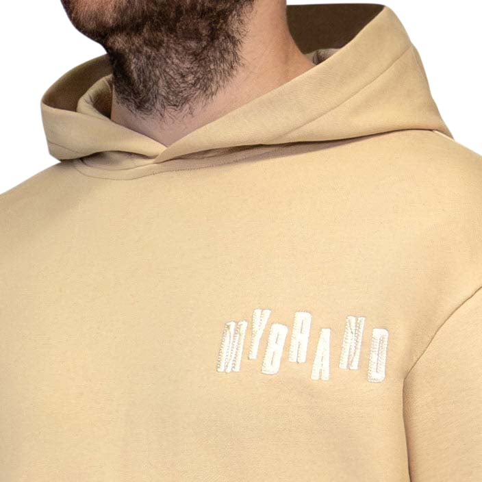 My Brand MYBRAND SILK LETTERING HOODIE | BEIGE Beige