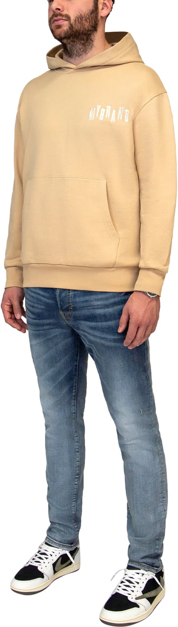 My Brand MYBRAND SILK LETTERING HOODIE | BEIGE Beige