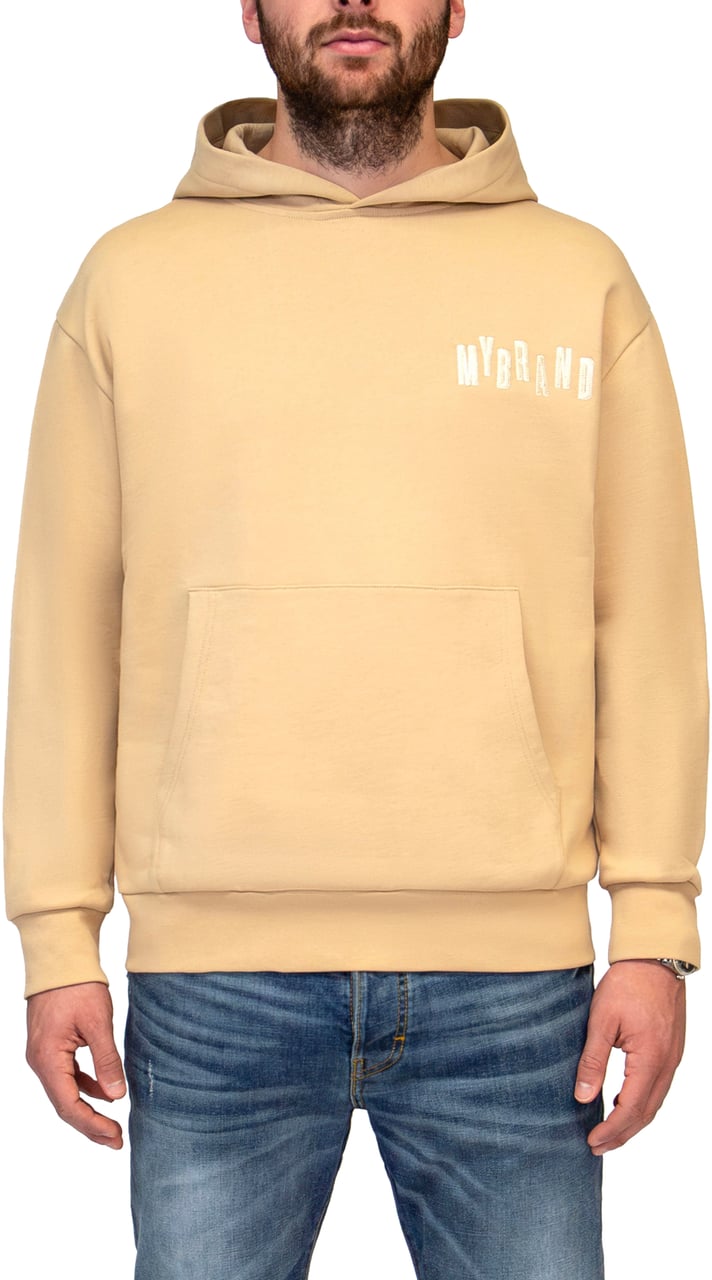My Brand MYBRAND SILK LETTERING HOODIE | BEIGE Beige